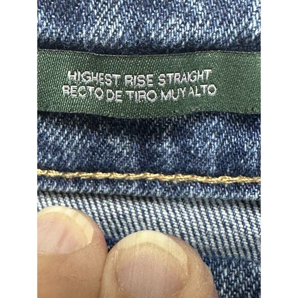 Wild Fable Women's Size 16 Highest Rise Straight Jeans Medium Wash Painted Denim - Picture 5 of 12